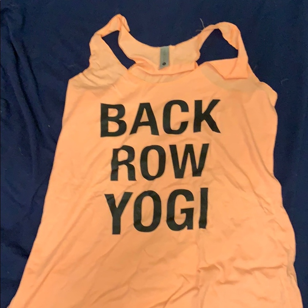 Back Row Yogi yoga shirt